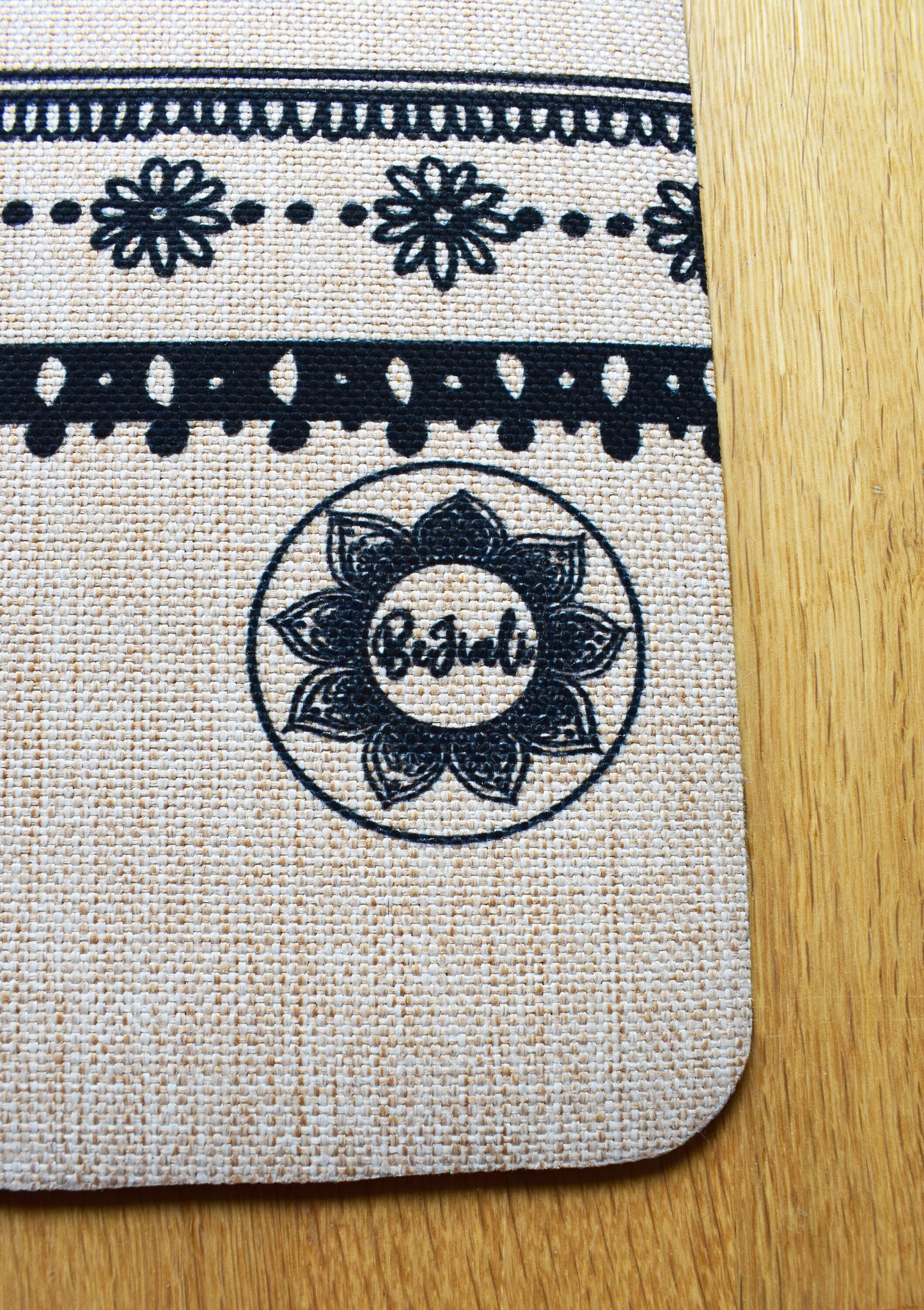 Ellie the Elephant yoga mat - Eco friendly / Biodegradable/ Made from hemp linen fabric and natural rubber